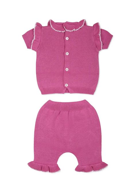 Completo 2 pezzi con ruches LITTLE BEAR | 1119PEONIA/GLICINE